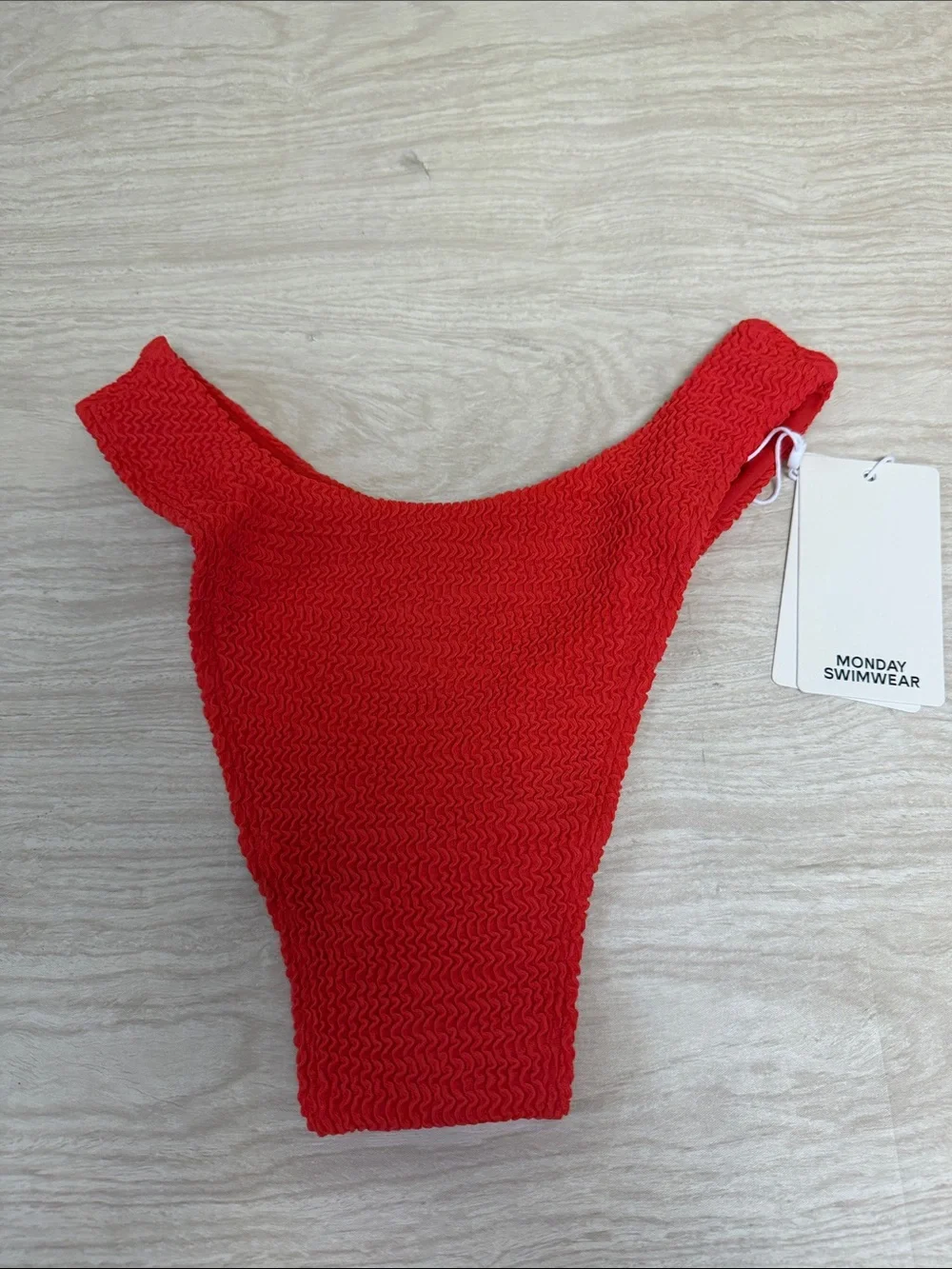 MONDAY SWIMWEAR BYRON BOTTOM CHILI PEPPER CRINKLE - S